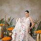 Floral Printed Onam Inspired Kasavu Saree With Printed Blouse