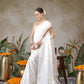 Onam Special Golden Border Solid Art Silk Kasavu Saree With Printed Blouse