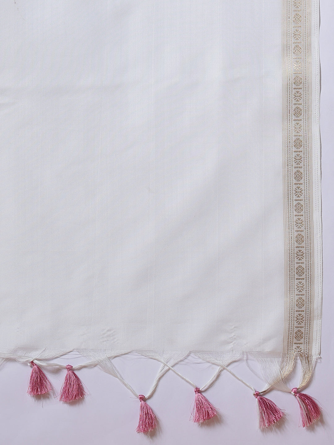 Onam Special Golden Border Solid Art Silk Kasavu Saree With Printed Blouse