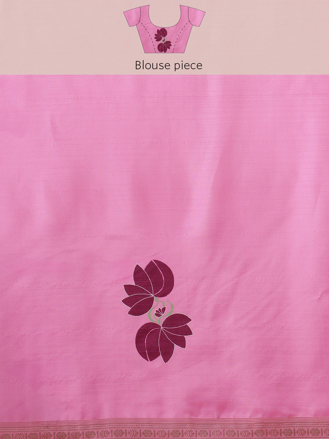 Onam Special Golden Border Solid Art Silk Kasavu Saree With Printed Blouse