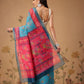 Paithani Cotton Blend Saree With Contrast Border