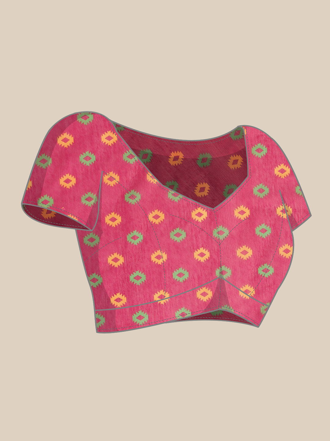 Everyday Paithani Cotton Blend Saree with Modern Digital Prints