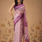 Contemporary Paithani Cotton Blend Saree with Floral Design