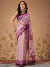 Contemporary Paithani Cotton Blend Saree with Floral Design