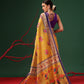 Paithani Cotton Blend Saree With Contrast Border