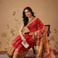 Floral Paithani Printed Cotton Blend Saree with Contrast Pallu