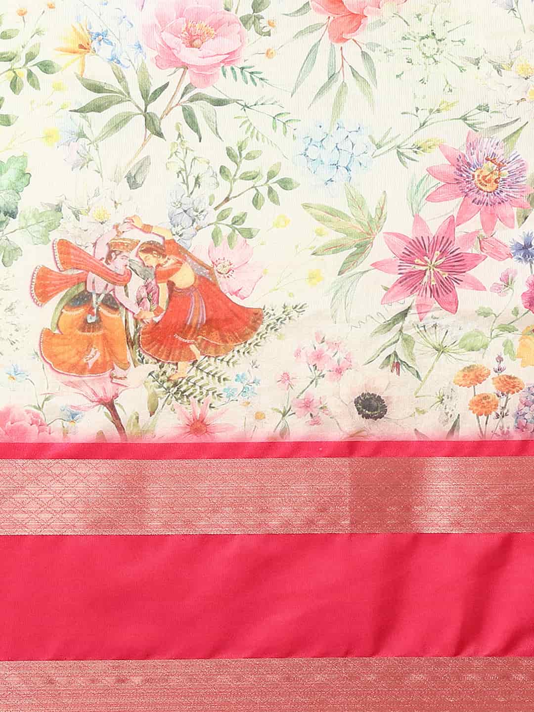 Kalamkari Print with Regal Weave Silk Saree