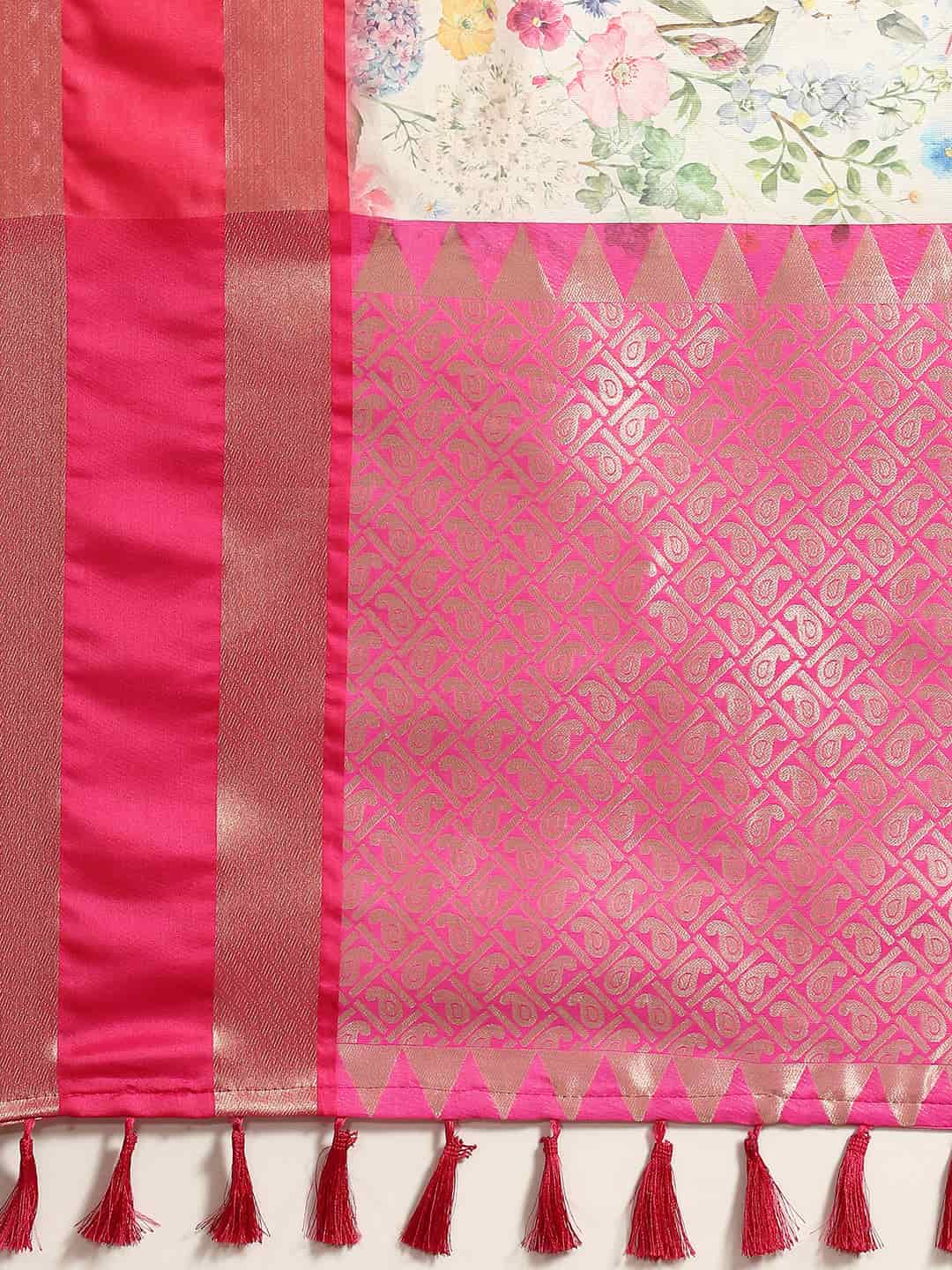 Kalamkari Print with Regal Weave Silk Saree