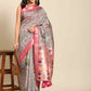 Kalamkari Print with Regal Weave Silk Saree