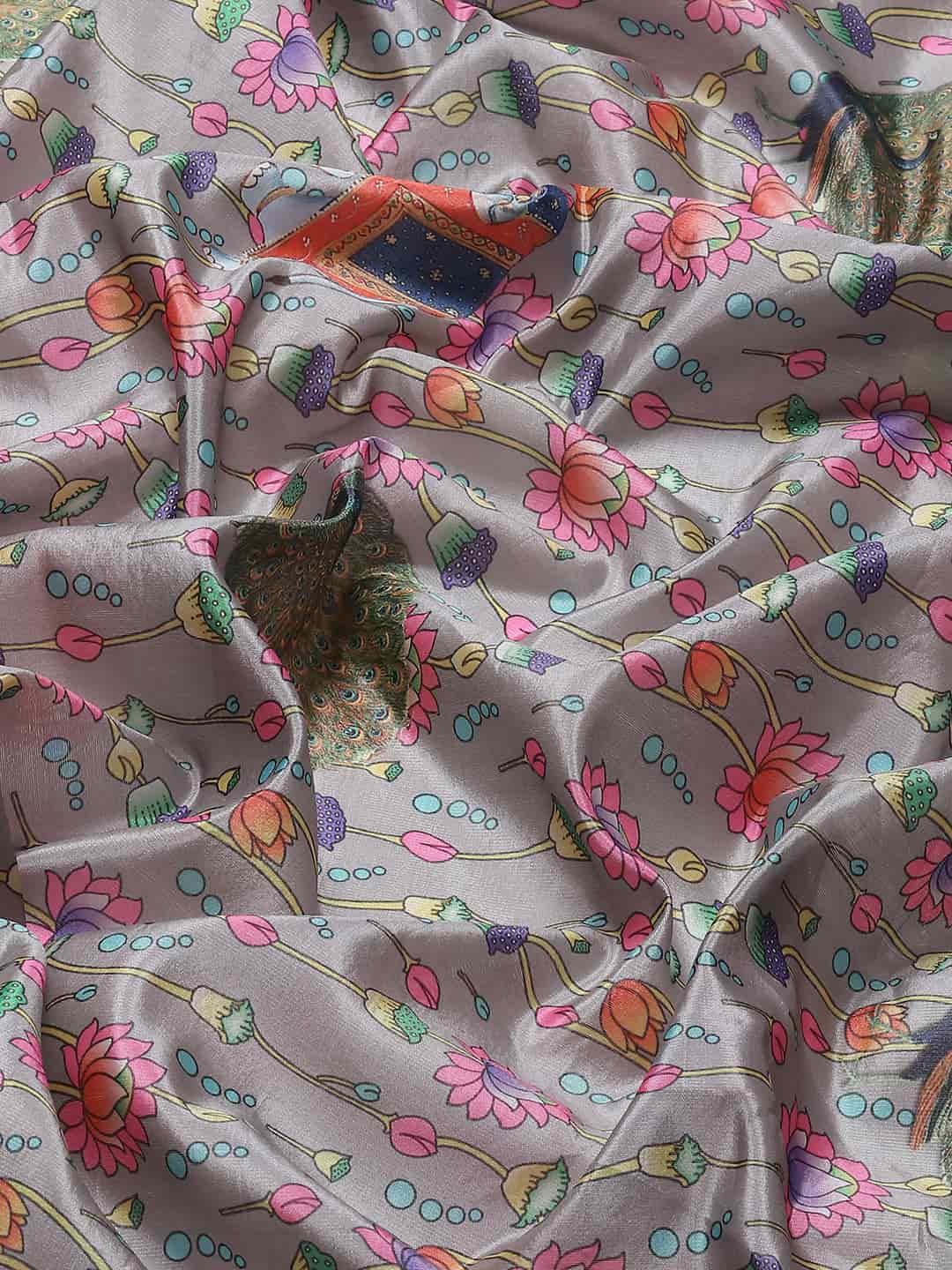 Kalamkari Print with Regal Weave Silk Saree