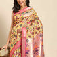 Kalamkari Print with Regal Weave Silk Saree