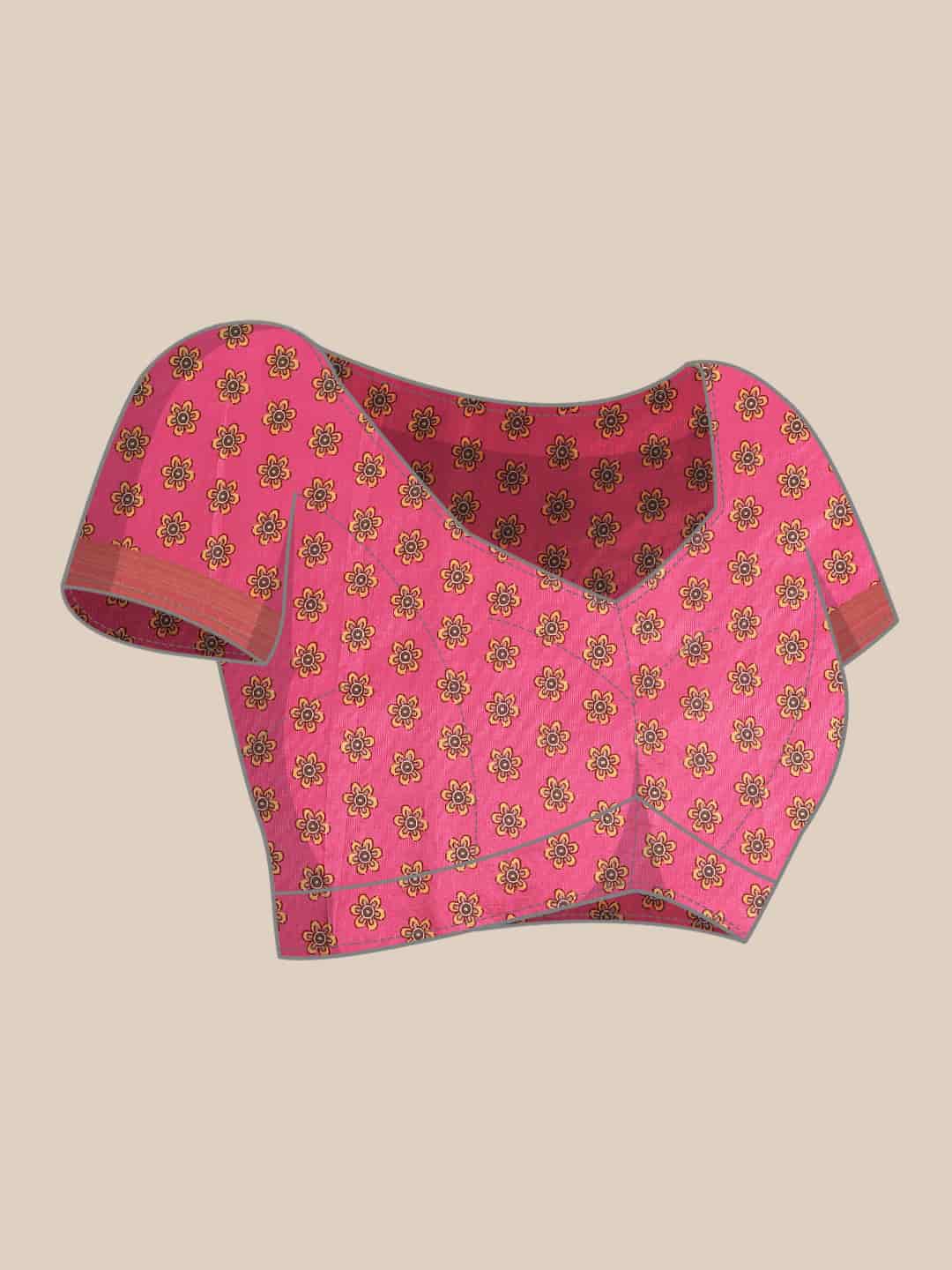 Kalamkari Print with Regal Weave Silk Saree