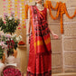 Double Ikkat Patola Printed Saree with Weaving Border & Pallu