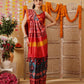 Double Ikkat Patola Printed Saree with Weaving Border & Pallu