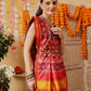 Double Ikkat Patola Printed Saree with Weaving Border & Pallu