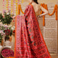 Double Ikkat Patola Printed Saree with Weaving Border & Pallu