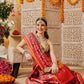 Double Ikkat Patola Printed Saree with Weaving Border & Pallu
