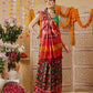 Double Ikkat Patola Printed Saree with Weaving Border & Pallu