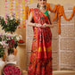 Double Ikkat Patola Printed Saree with Weaving Border & Pallu