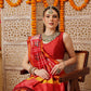 Double Ikkat Patola Printed Saree with Weaving Border & Pallu