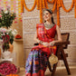 Double Ikkat Patola Printed Saree with Weaving Border & Pallu