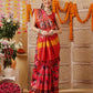 Double Ikkat Patola Printed Saree with Weaving Border & Pallu