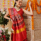 Double Ikkat Patola Printed Saree with Weaving Border & Pallu
