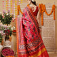 Double Ikkat Patola Printed Saree with Weaving Border & Pallu