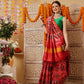 Double Ikkat Patola Printed Saree with Weaving Border & Pallu