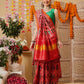 Double Ikkat Patola Printed Saree with Weaving Border & Pallu