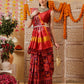 Double Ikkat Patola Printed Saree with Weaving Border & Pallu