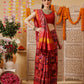 Double Ikkat Patola Printed Saree with Weaving Border & Pallu