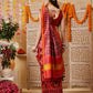 Double Ikkat Patola Printed Saree with Weaving Border & Pallu