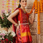 Double Ikkat Patola Printed Saree with Weaving Border & Pallu