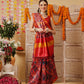 Double Ikkat Patola Printed Saree with Weaving Border & Pallu