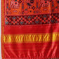 Double Ikkat Patola Printed Saree with Weaving Border & Pallu