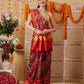 Double Ikkat Patola Printed Saree with Weaving Border & Pallu
