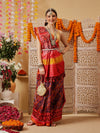 Double Ikkat Patola Printed Saree with Weaving Border & Pallu