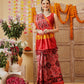 Double Ikkat Patola Printed Saree with Weaving Border & Pallu