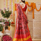 Double Ikkat Patola Printed Saree with Weaving Border & Pallu