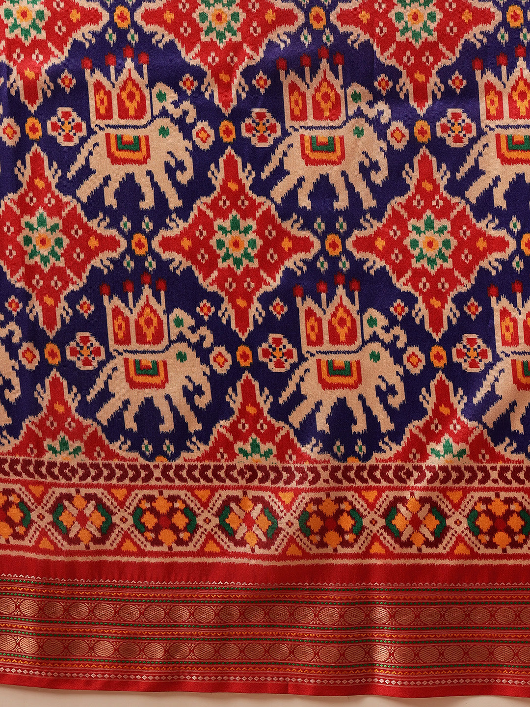 Soft Tusser Silk With Viscous Jacquard Border Patola Sarees