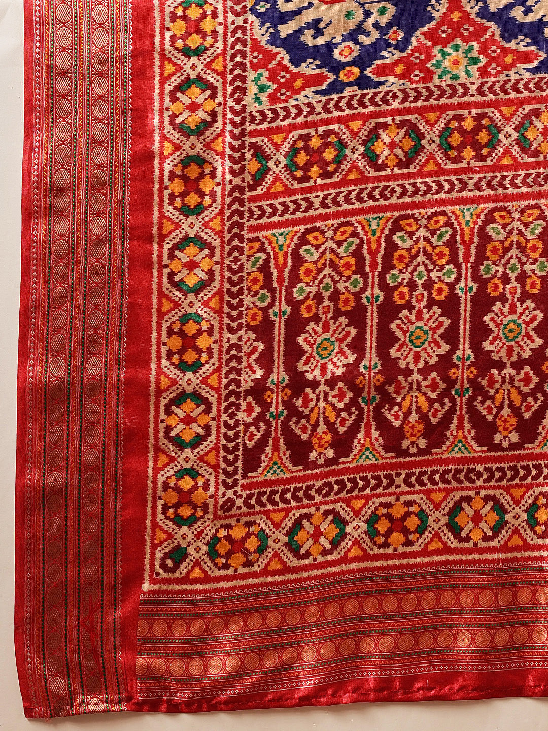 Soft Tusser Silk With Viscous Jacquard Border Patola Sarees