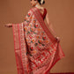 Soft Tusser Silk With Viscous Jacquard Border Patola Sarees