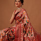 Soft Tusser Silk With Viscous Jacquard Border Patola Sarees