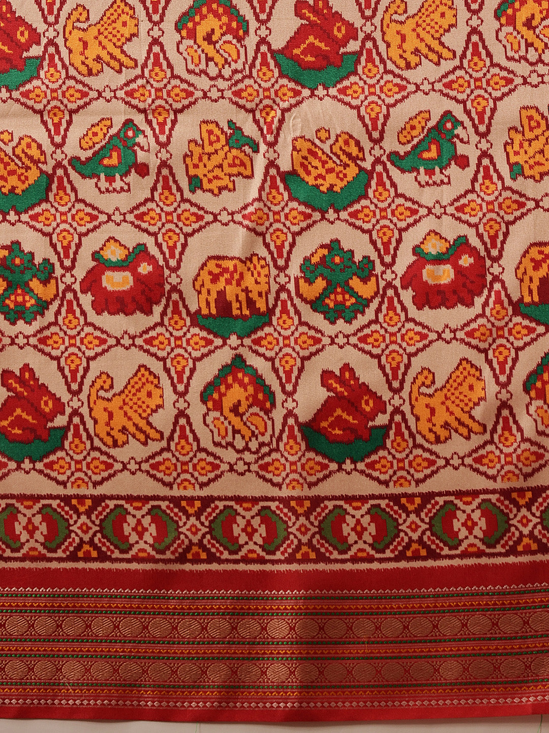 Soft Tusser Silk With Viscous Jacquard Border Patola Sarees