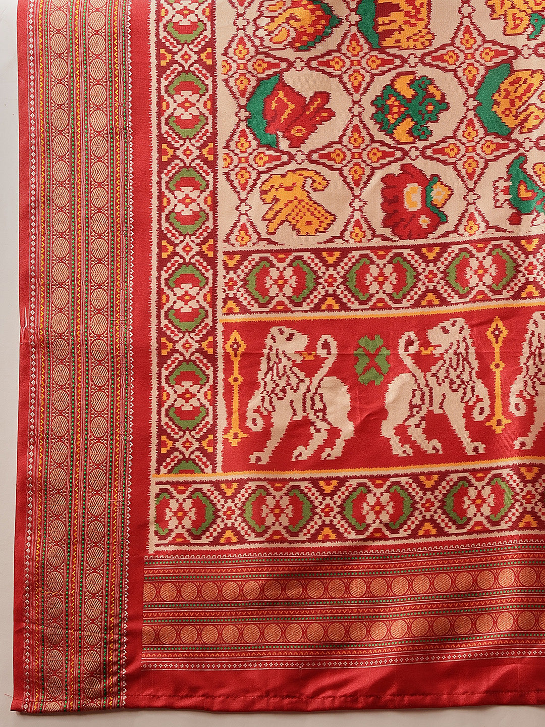 Soft Tusser Silk With Viscous Jacquard Border Patola Sarees