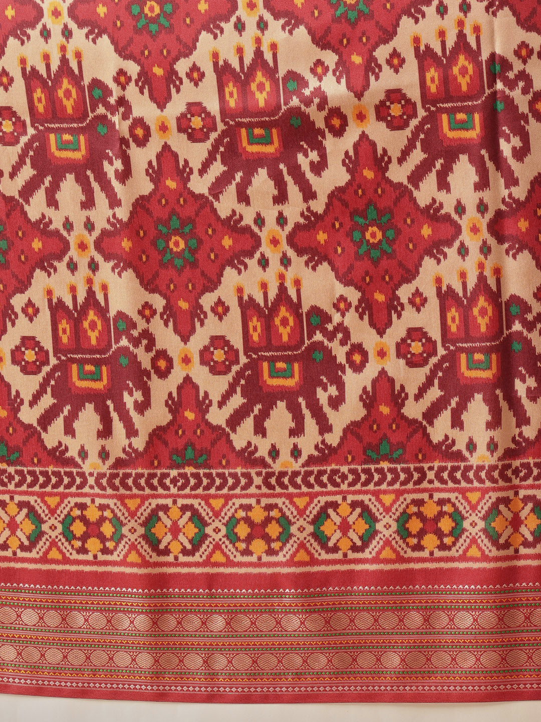 Soft Tusser Silk With Viscous Jacquard Border Patola Sarees
