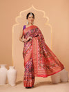 Soft Tusser Silk With Viscous Jacquard Border Patola Sarees
