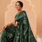 Multicolored Patola Twill Weave Saree for Women with Lagdi Patta Pallu and Tassel