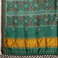 Multicolored Patola Twill Weave Saree for Women with Lagdi Patta Pallu and Tassel